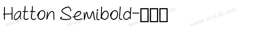 Hatton Semibold字体转换